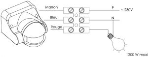 brancher un détecteur de mouvement extérieur