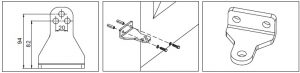 Fixation des supports du vérin portail