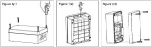 installation du coffret électronique du moteur de portail