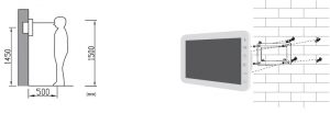 Positionnement et installation du moniteur visiophone