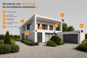 Schéma où placer les caméras de surveillance extérieure ?